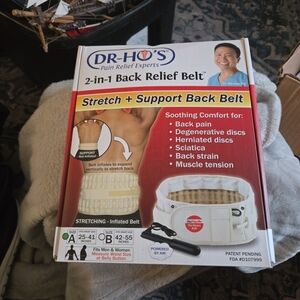 Dr Ho's Pain Relief Stretch+Support Back Belt 2-in-1 Size A Waist 25 -41 inches